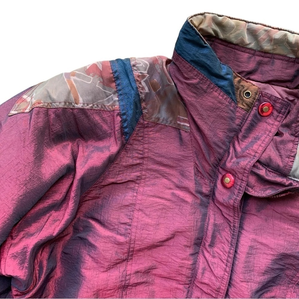 Vtg Be In The Current Seen Patchwork Snap Puffer … - image 4